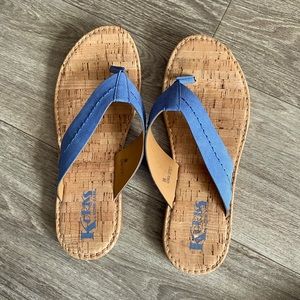 Korks by Kork-Ease periwinkle blue flip-flops/ slippers/ thongs